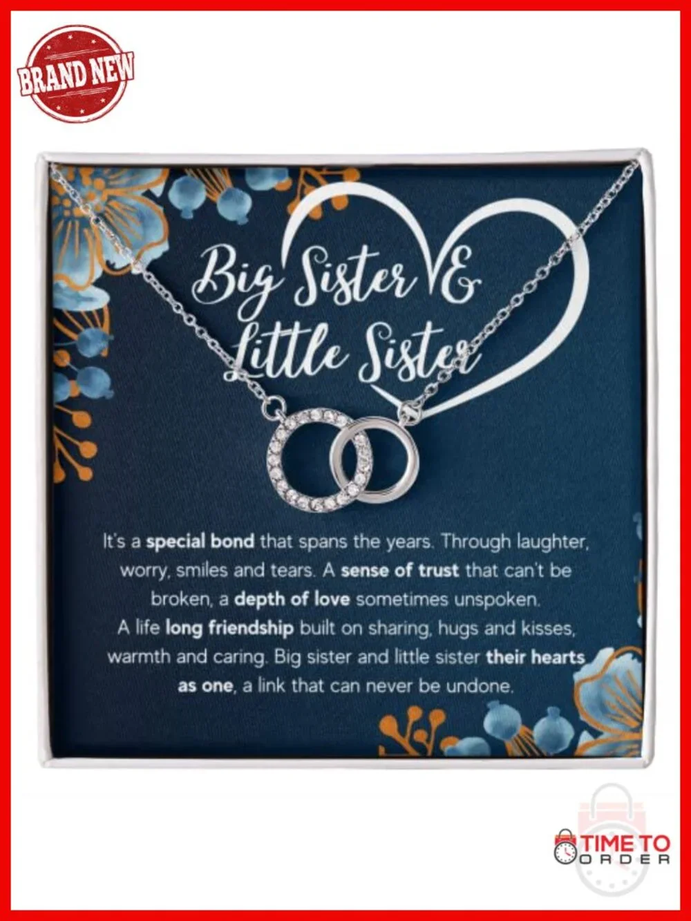 14K White Gold Over Stainless Steel CZ Pendant Necklace with Message Card and